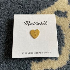 NWOT Madewell Heart Breaker Earrings